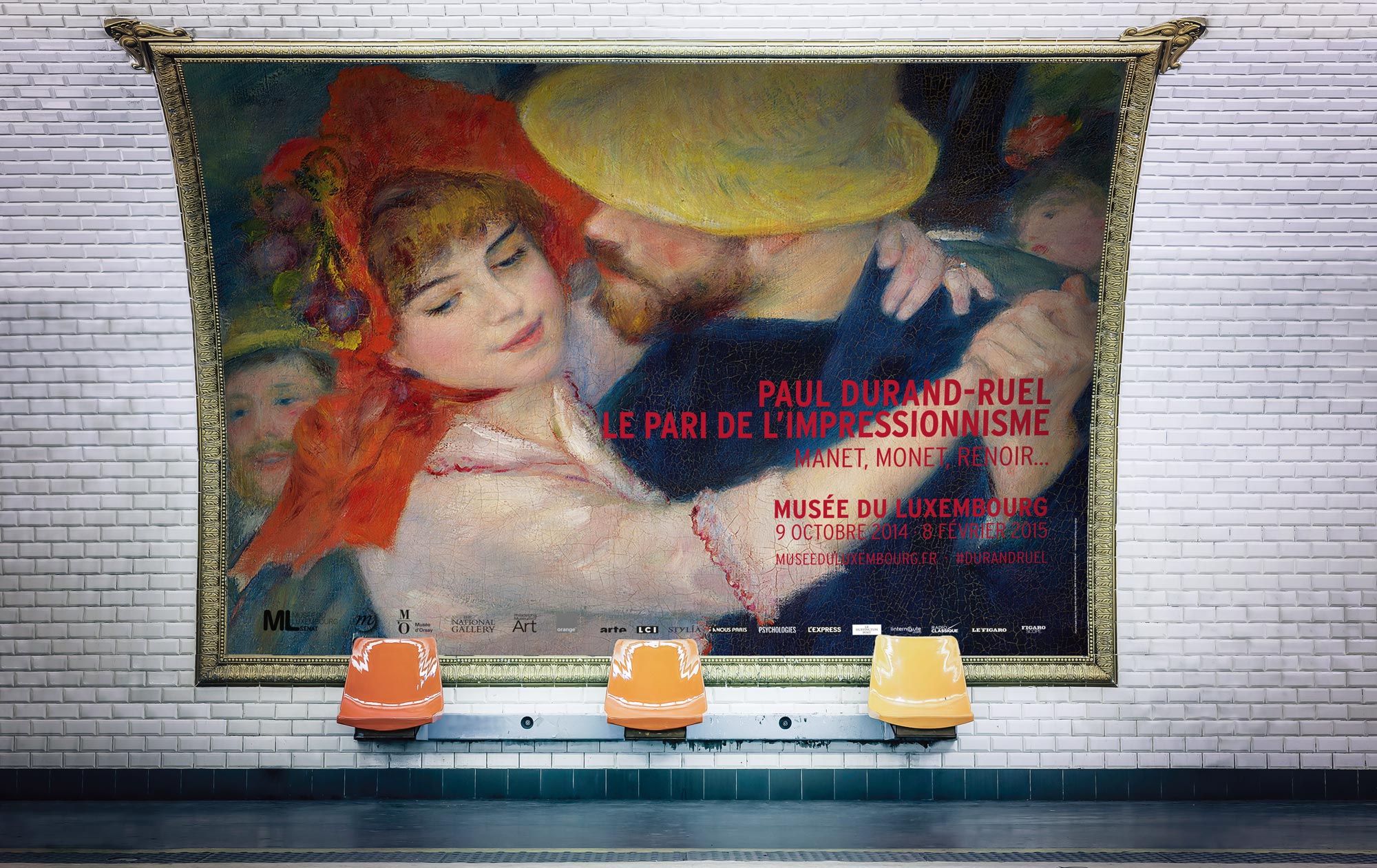 Musee du Luxembourg Exposition communication Paul Durand-Ruel Affichage metro