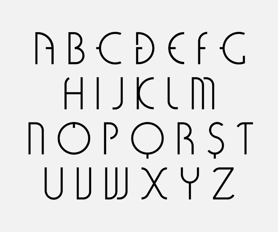 ready typographie alphabet