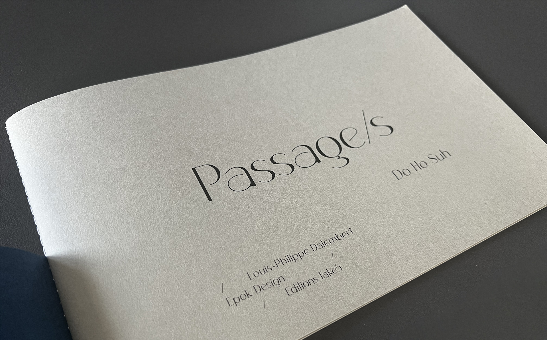 Epok-design-Passage-s-editions-Take-5-brochure-interieure-Iter-typographie-passage-s-double page-introduction ouvrage-