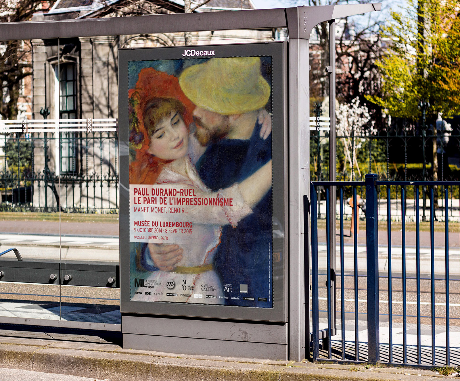 Musée du Luxembourg Paul Durand Ruel Renoir conception graphique design graphique direction artistique affiche banderole flyer communication globale