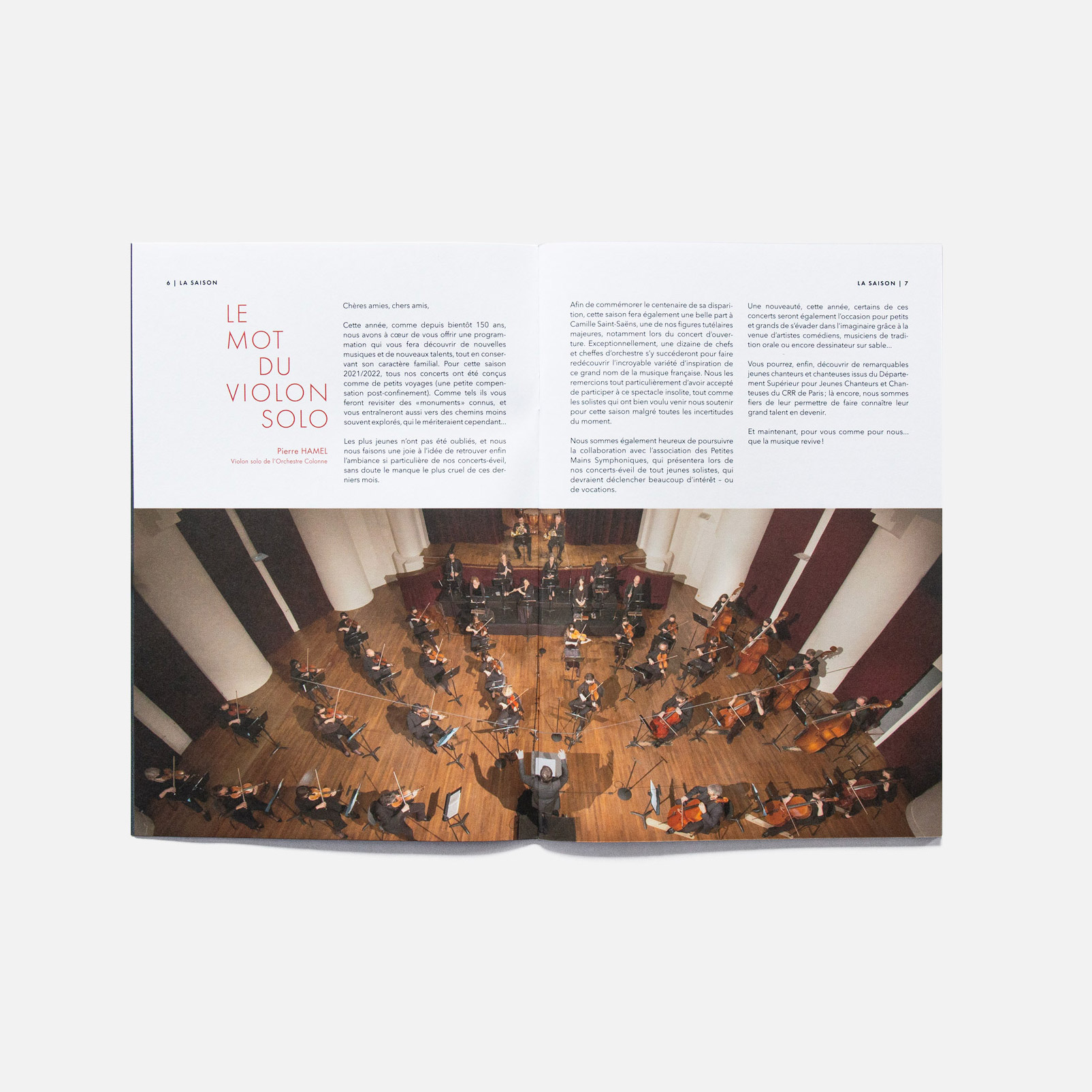 Orchestre Colonne communication visuelle graphisme programmation charte graphique brochure impression design saison