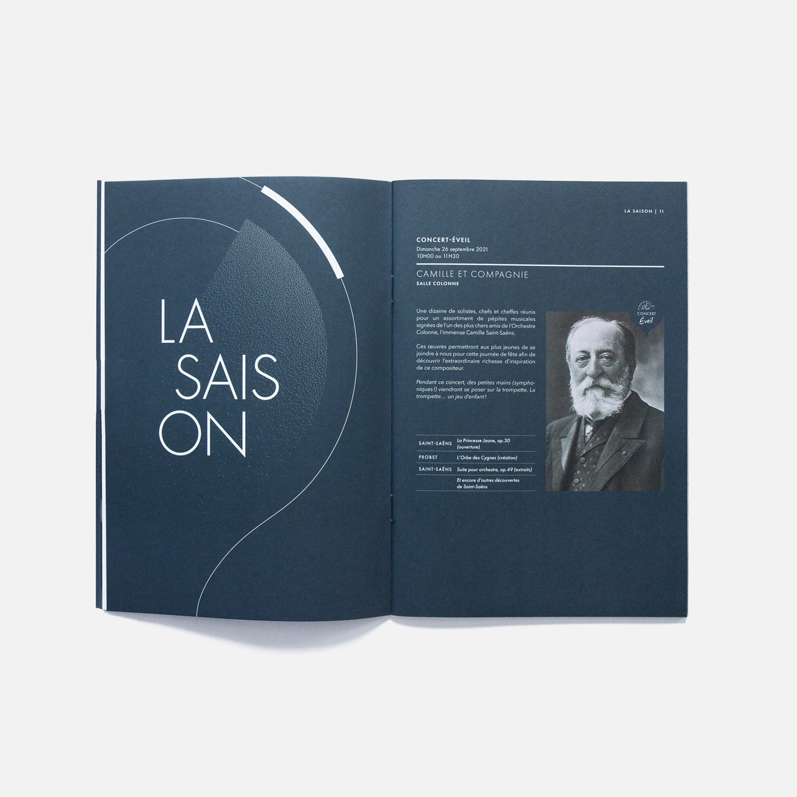 Orchestre Colonne communication visuelle graphisme programmation charte graphique brochure impression design