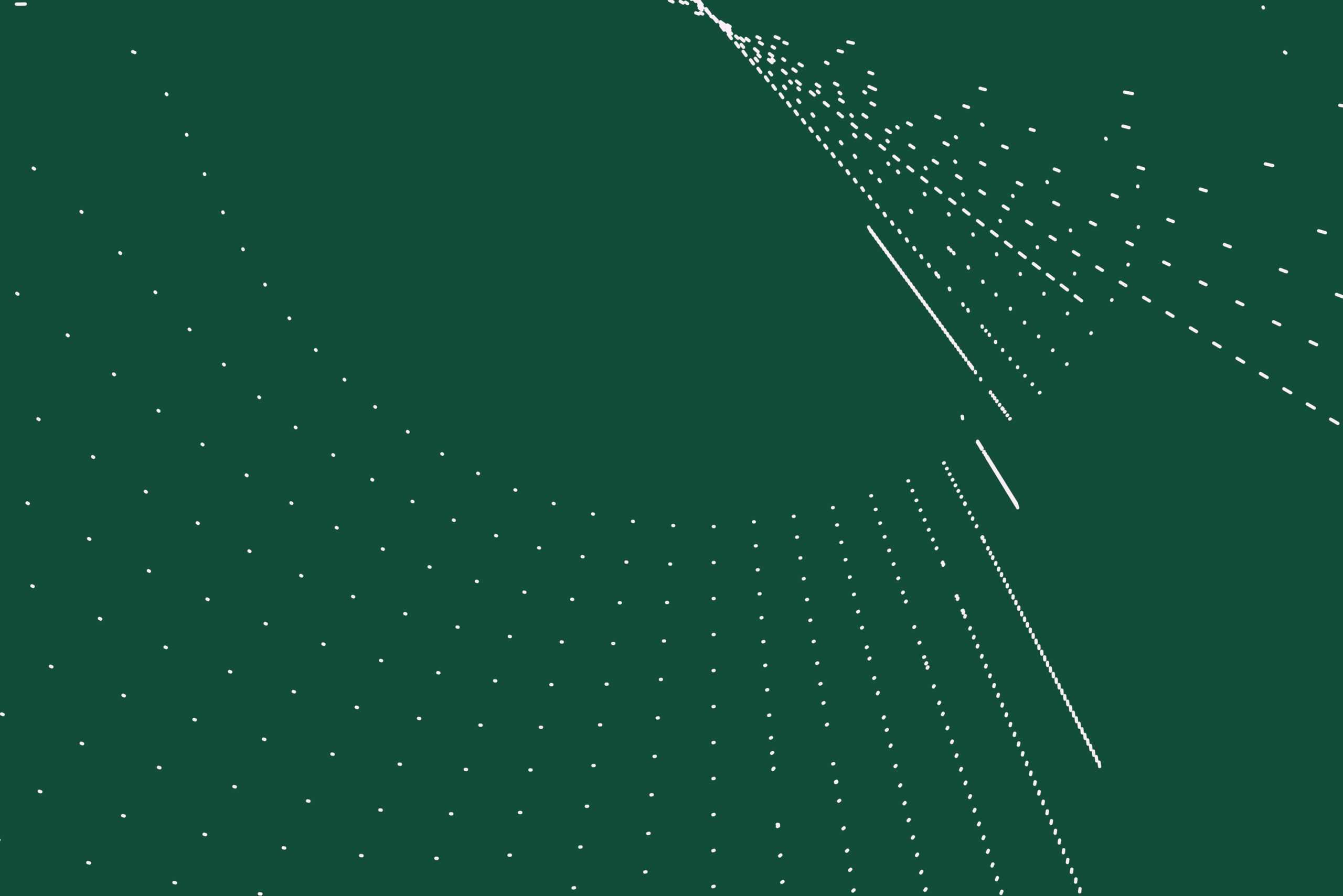 visuel génératif composé de points