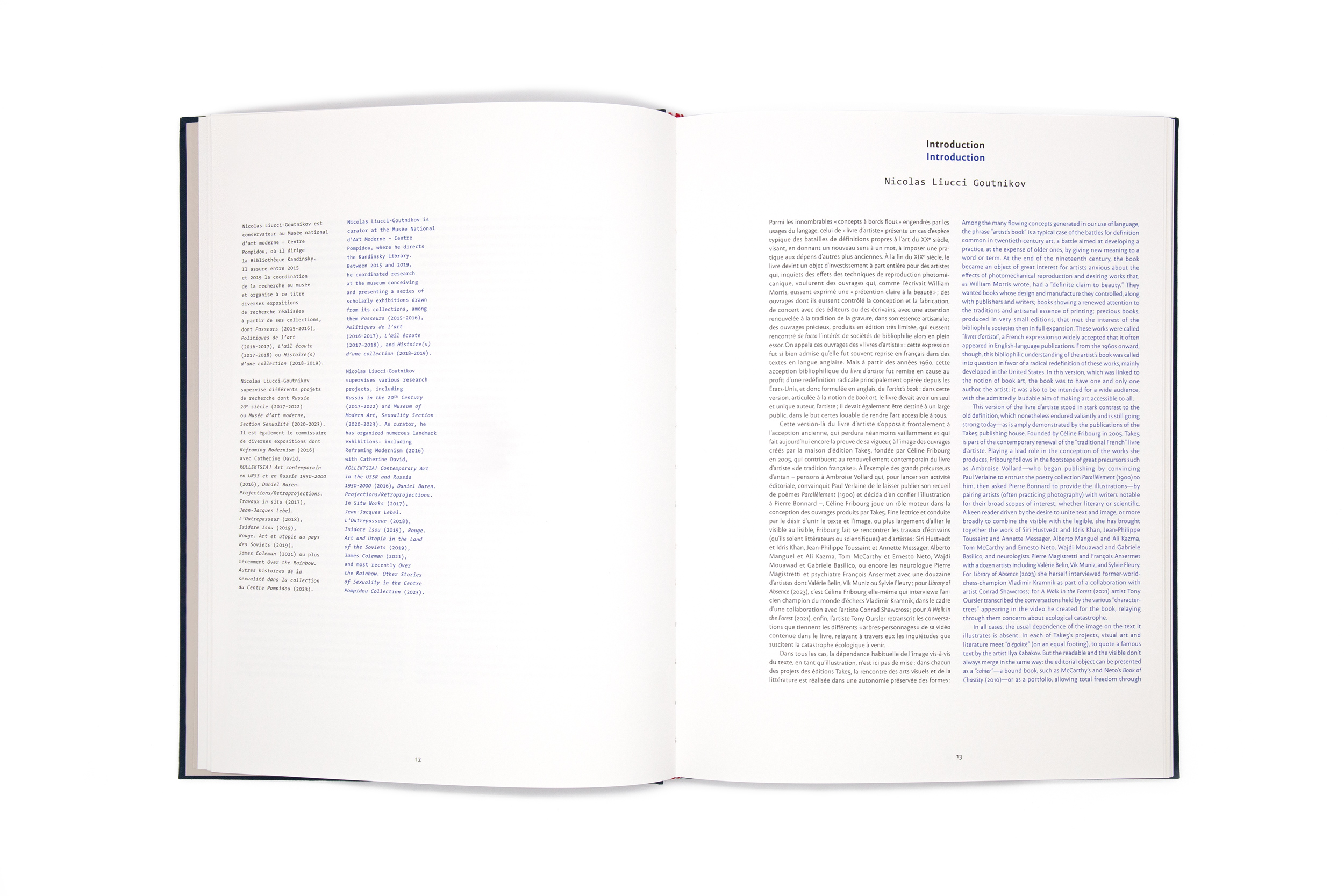 Double page du catalogue des éditions Take5